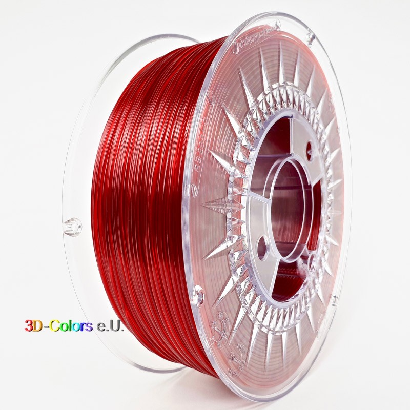 Devil Design PETG Filament Rubin rot transparent, 1 kg, 1,75 mm