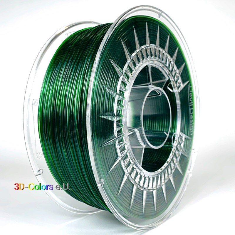 Devil Design PETG Filament grün transparent, 1 kg, 1,75 mm