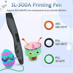 Sunlu 3D Pen DIY für Kinder, SL-300A, grau