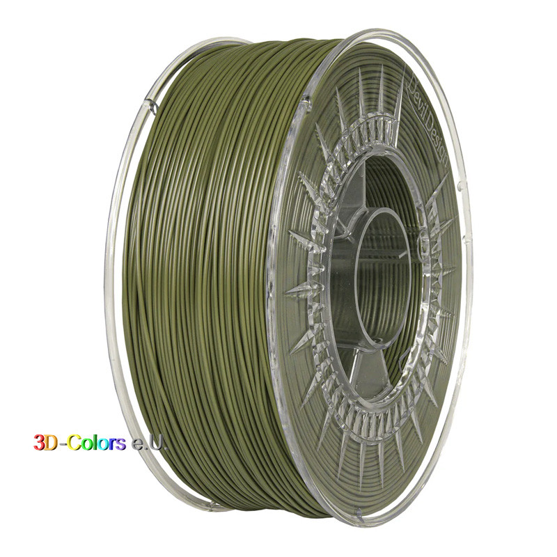 Devil Design ASA Filament Olivengrün, 1 kg, 1,75 mm, Olive Green Devil Design ASA Filament Olivengrün, 1 kg, 1,75 mm, Olive Green