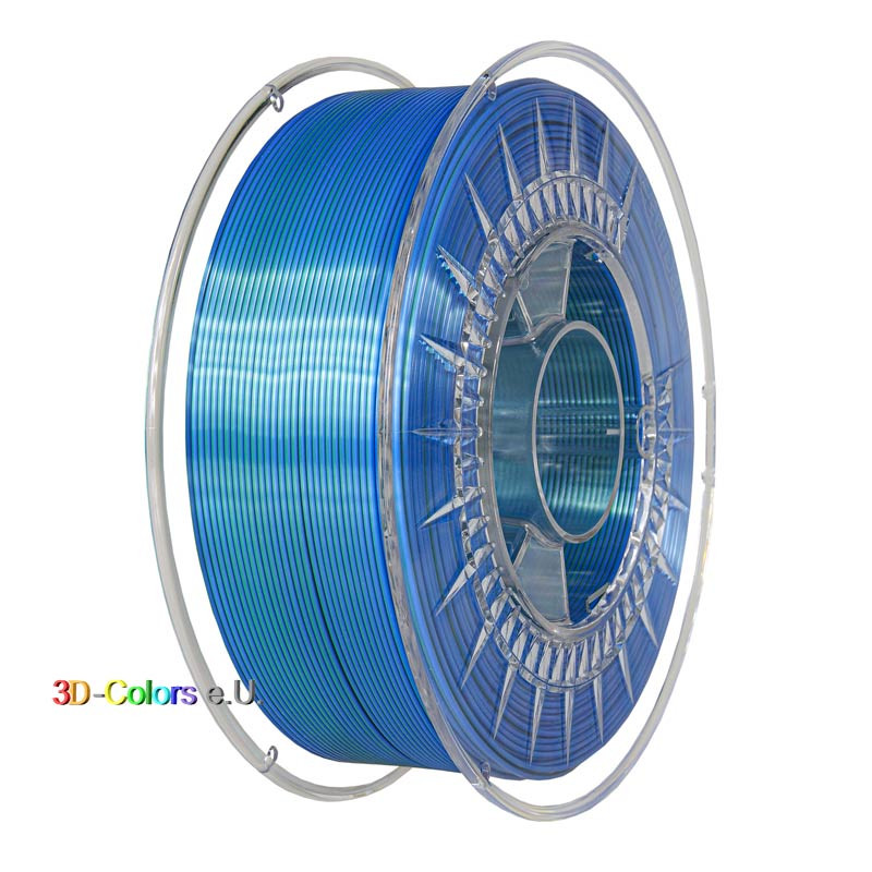 Devil Design SILK DUAL Filament Cold Green / Blue, 1 kg, 1,75 mm Devil Design SILK DUAL Filament Cold Green / Blue, 1 kg, 1,75 mm