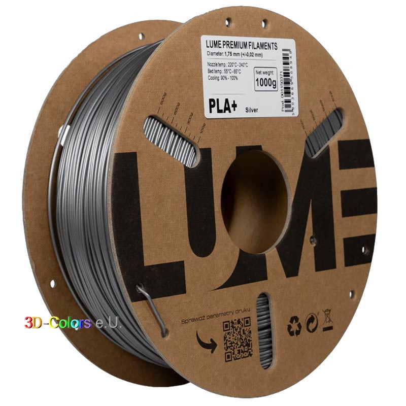 LUME PLA+ Filament Silber 1,75 mm 1 kg